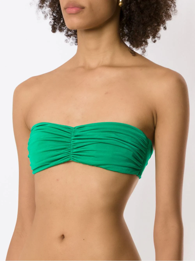 Shop Clube Bossa Venet Ruched Bikini Top In Green
