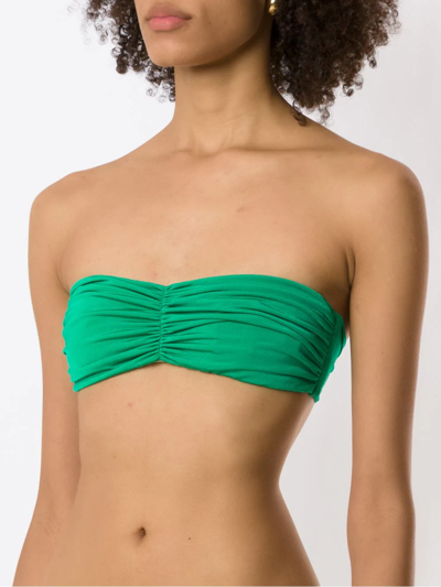 Clube Bossa Venet Ruched Bikini Top In Green