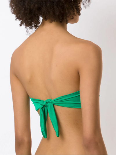 Clube Bossa Venet Ruched Bikini Top In Green