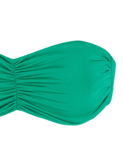 Shop Clube Bossa Venet Ruched Bikini Top In Green