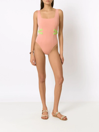 Shop Clube Bossa Eva Rope-detail Swimsuit In Pink