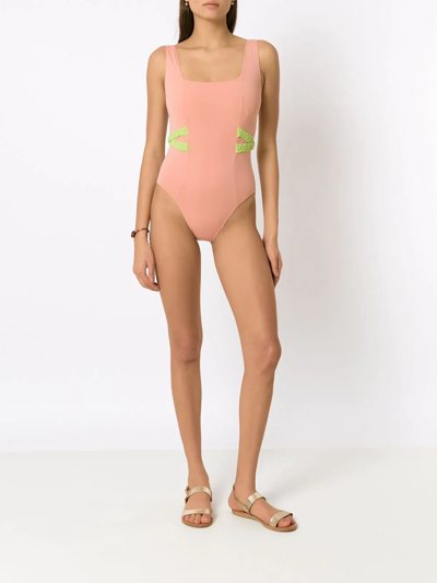 Clube Bossa Eva Rope-detail Swimsuit In Pink