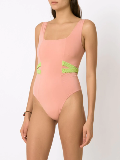 Shop Clube Bossa Eva Rope-detail Swimsuit In Pink