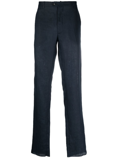 Billionaire Linen Tailored Trousers In Blue