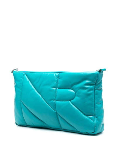Shop Nina Ricci Embossed-logo Detail Shoulder Bag In Green