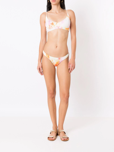 Shop Brigitte Tie-dye Ribbed Bikini Set In Multicolour