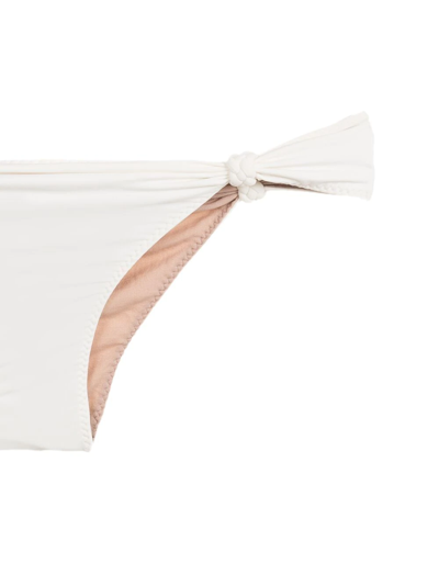 Shop Clube Bossa Knot Detailing Bikini Bottoms In White