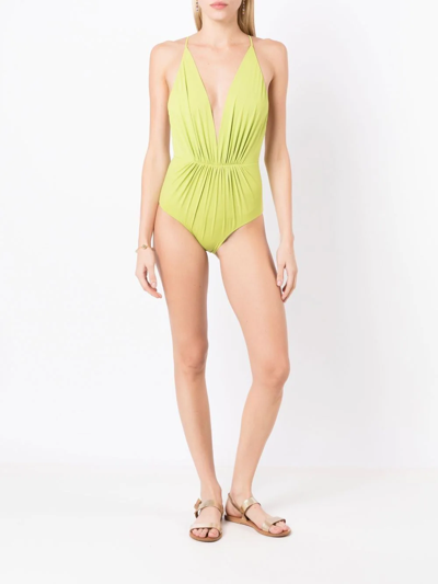 Shop Clube Bossa Gathered Detailing Swimsuit In Green