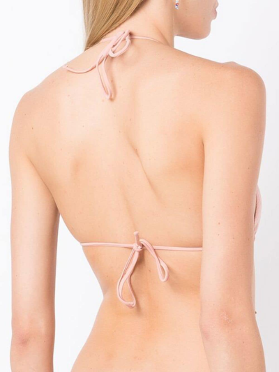 Shop Clube Bossa Halterneck Bikini Top In Neutrals