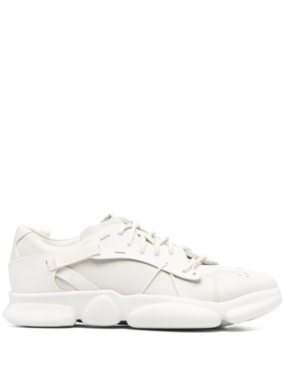 Shop Camper Karst Twins Leather Sneakers In Weiss