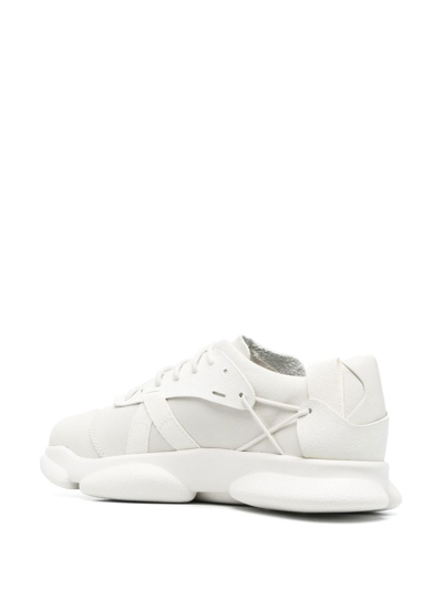 Shop Camper Karst Twins Leather Sneakers In Weiss