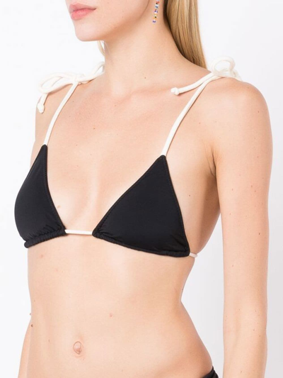 Shop Clube Bossa Two-tone Bikini Top In Black