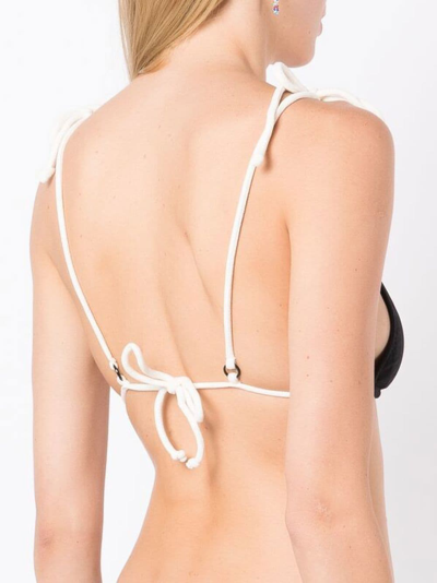 Clube Bossa Two-tone Bikini Top In Black