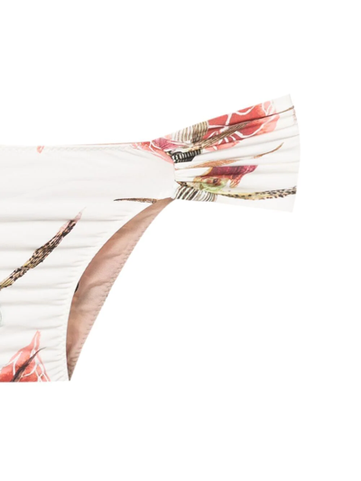 Shop Clube Bossa Percy Floral-print Bikini Bottoms In Neutrals