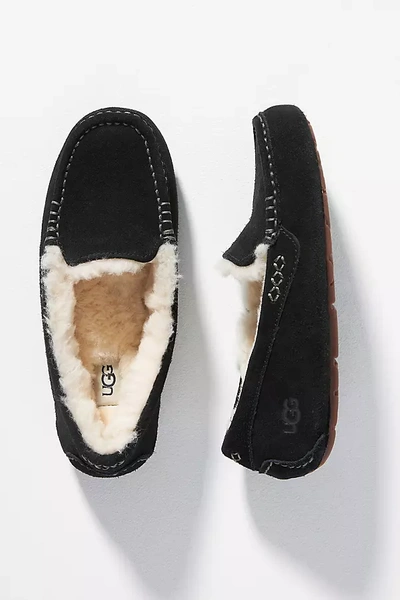 Shop Ugg Ansley Slippers In Black