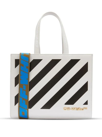 Shop Off-white Diag Hybrid Shop 28 Tote Bag In White