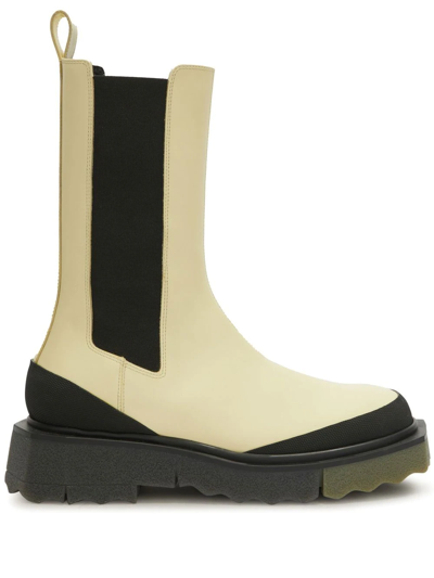 Off-white Sponge-effect Sole Chelsea Boots In Neutrals