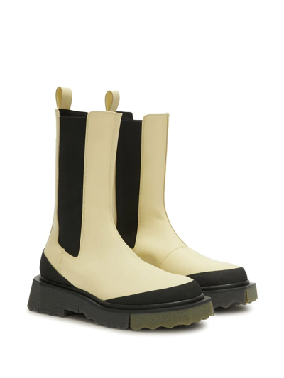Off-white Sponge-effect Sole Chelsea Boots In Neutrals