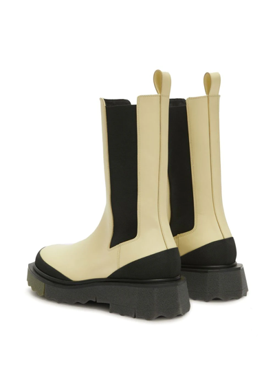 Off-white Sponge-effect Sole Chelsea Boots In Neutrals