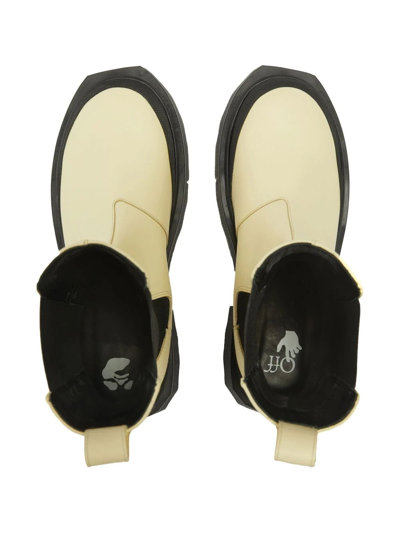 Off-white Sponge-effect Sole Chelsea Boots In Neutrals