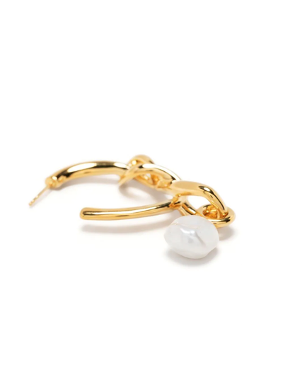 Missoma Pearl Drop Earrings In Gold