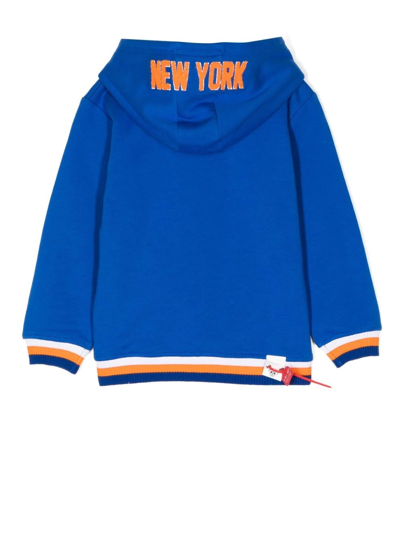 Shop Mostly Heard Rarely Seen 8-bit New York Printed Hoodie In Blau