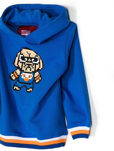 Shop Mostly Heard Rarely Seen 8-bit New York Printed Hoodie In Blau