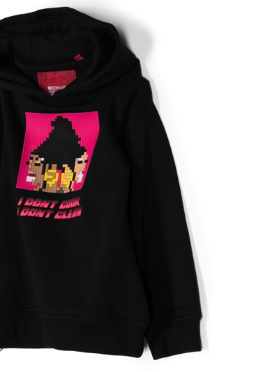 Shop Mostly Heard Rarely Seen 8-bit Cook & Clean Print Hoodie In Schwarz