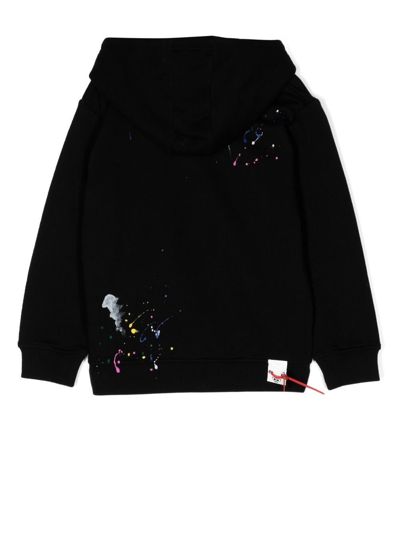 Mostly Heard Rarely Seen 8-bit Little Boy's & Boy's Mini Paint Splatter Louis Hoodie In Schwarz