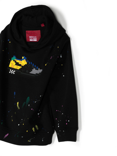 Shop Mostly Heard Rarely Seen 8-bit Louis Paint-splatter Hoodie In Schwarz