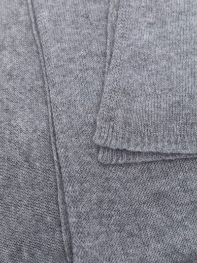 Shop Liska Knitted Cashmere Scarf In Grau