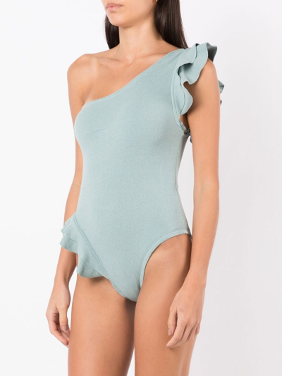 Shop Clube Bossa Koss One-shoulder One-piece In Blue