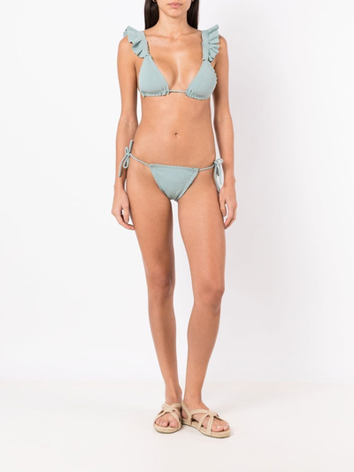 Clube Bossa Laven Triangle Bikini Top In Blue
