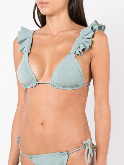 Clube Bossa Laven Triangle Bikini Top In Blue