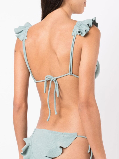 Clube Bossa Laven Triangle Bikini Top In Blue