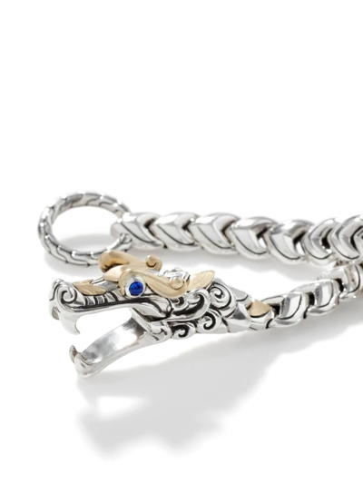Shop John Hardy Legends Naga 7mm Sapphire Double Wrap Bracelet In Silver