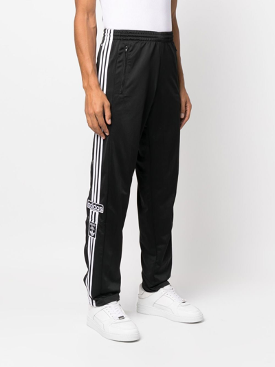 Shop Adidas Originals 3-stripe Logo-patch Track Pants In Schwarz