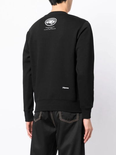 Aape By A Bathing Ape Graphic Logo-print Sweatshirt In Schwarz