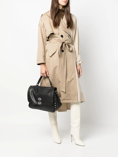 Zanellato Leather Tote Bag In Schwarz