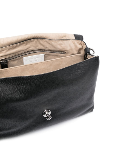 Zanellato Leather Tote Bag In Schwarz