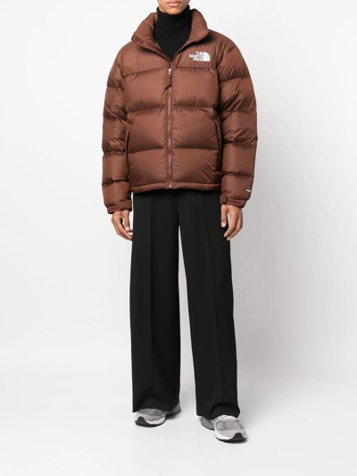The North Face 1996 Retro Nuptse Quilted Shell Hooded Down Jacket In Braun