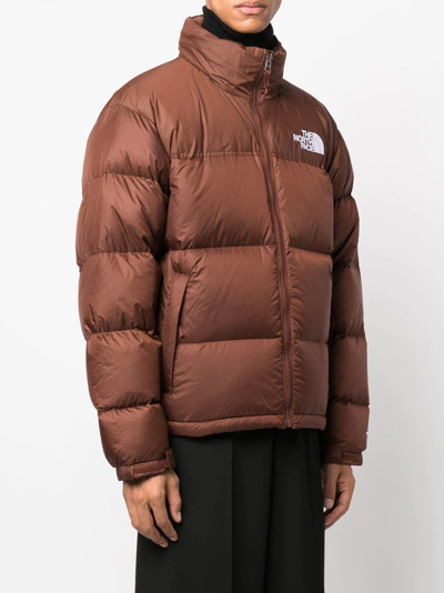 The North Face 1996 Retro Nuptse Quilted Shell Hooded Down Jacket In Braun