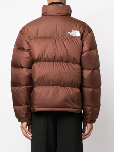 The North Face 1996 Retro Nuptse Quilted Shell Hooded Down Jacket In Braun