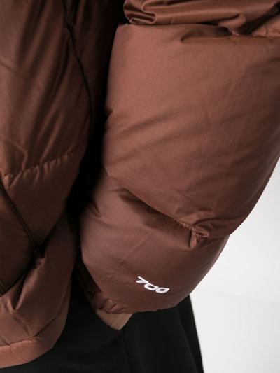 The North Face 1996 Retro Nuptse Quilted Shell Hooded Down Jacket In Braun
