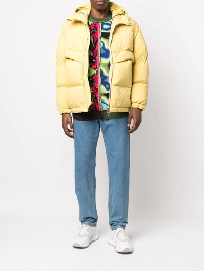 K-way R&d Padded Zip Up Coat In Gelb