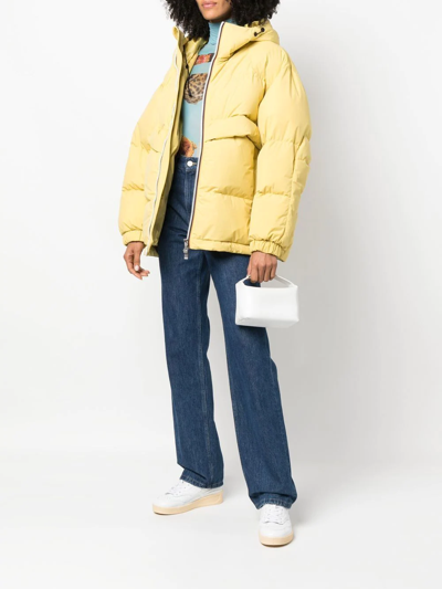 K-way R&d Padded Zip Up Coat In Gelb