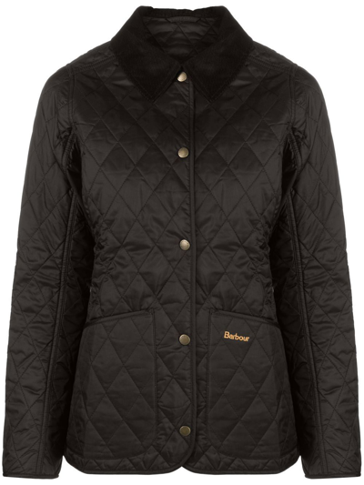 Barbour Annandale Water Resistant Quilted Utility Jacket In Schwarz