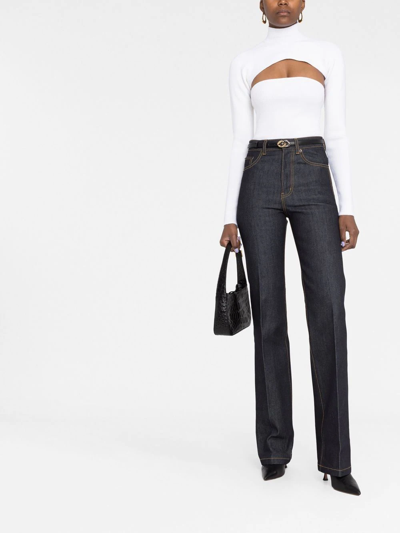 Shop Saint Laurent Straight-leg Jeans In Blau