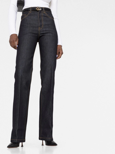 Shop Saint Laurent Straight-leg Jeans In Blau