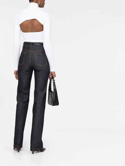 Shop Saint Laurent Straight-leg Jeans In Blau